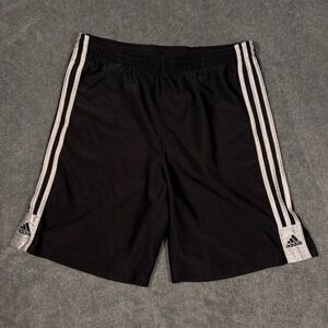 Adidas Shorts Dazzle Athletic Silky Men XL Black White Mesh Basketball Y2K